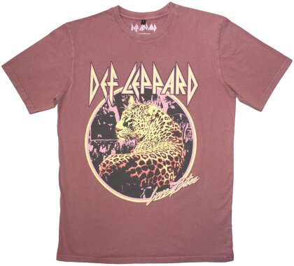 Def Leppard Unisex Stone Wash T-Shirt - Love Bites (Kashmir Red)