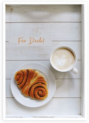 Für Dich Franzbrötchen Postkarte