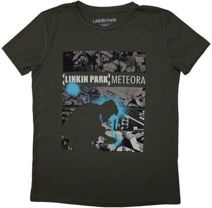Linkin Park Ladies T-Shirt - Meteora Drip Collage (Green)