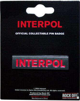 Interpol Pin Badge - Text Logo