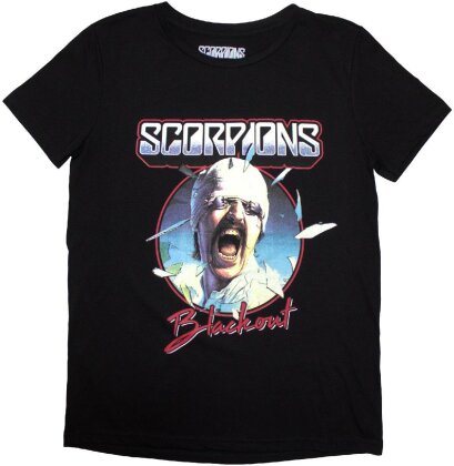Scorpions Ladies T-Shirt - Blackout Tour '82 (Black) (Back Print)