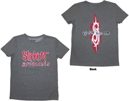 Slipknot Ladies T-Shirt - Don't Ever Judge Me (Grey) (Back Print)