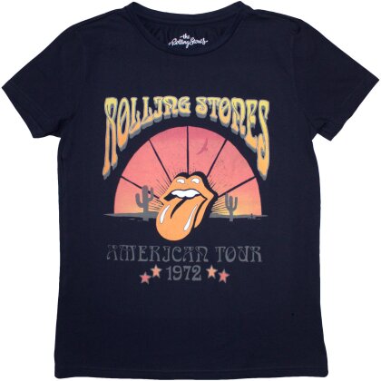 The Rolling Stones Ladies T-Shirt - Desert '72 (Navy Blue)