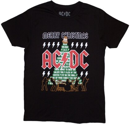 AC/DC Unisex T-Shirt - Merry Christmas (Black)