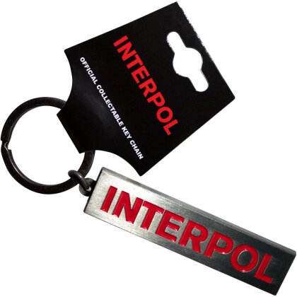 Interpol Keychain - Text Logo