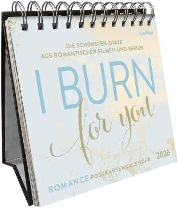 I burn for you - Romance-Postkartenkalender 2026