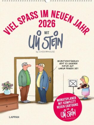 Viel Spaß im neuen Jahr 2026 mit Uli Stein by CheekYmouse - Monatsplaner mit komplett neuen Cartoons