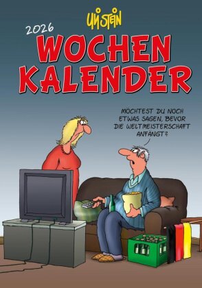 Uli Stein Wochenkalender 2026 - Taschenkalender mit Spiralbindung und Gummiband