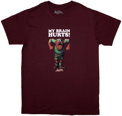 Monty Python Unisex T-Shirt - My Brain Hurts (Maroon Red)