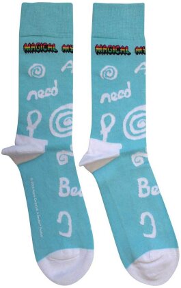 The Beatles Unisex Ankle Socks - Magical Mystery Tour All You Need Is Love (Light Blue)