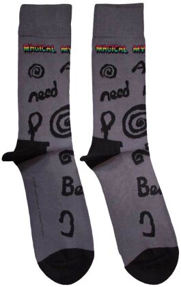 The Beatles Unisex Ankle Socks - Magical Mystery Tour All You Need Is Love (Charcoal Grey)