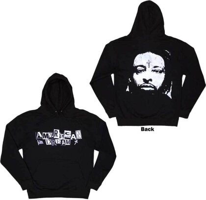 21 Savage Unisex Pullover Hoodie - American Dream (Black) (Back Print)