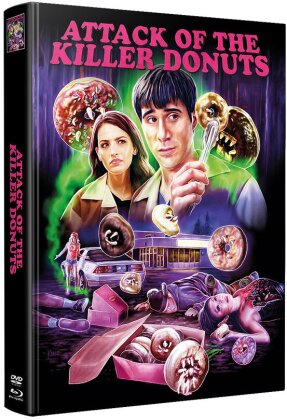 Attack of the Killer Donuts (2016) (Wattiert, Limited Edition, Mediabook, Blu-ray + DVD)