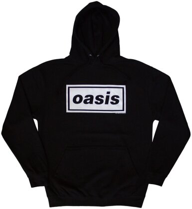 Oasis Unisex Pullover Hoodie - Decca Logo (Black)