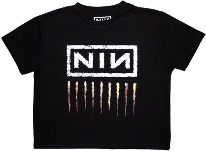 Nine Inch Nails Ladies Crop Top - Downward Spiral (Black)