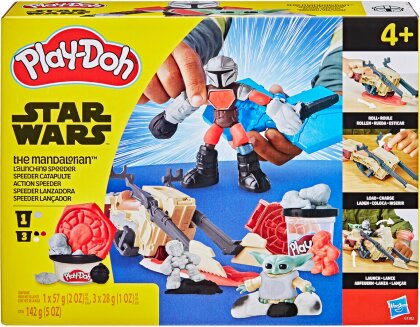 Play-Doh Star Wars Mandalorian - Action Speeder, 3+1 Dosen Knete,
