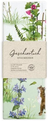Geschirrtuch / Stockrosen