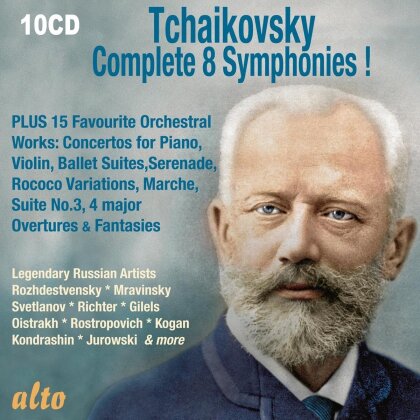 Gennadi Rozhdestvensky, Evgeny Mravinsky, Pyotr Ilyich Tchaikovsky & Evgeny Svetlanov - Complete 8 Symphonies (10 CDs)