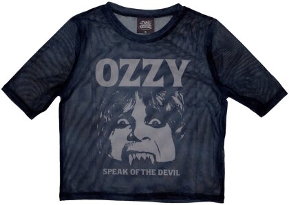 Ozzy Osbourne - Speak Of The Devil Netzgewebe (Blue) Crop Top Girl