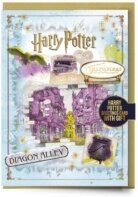 Harry Potter - Harry Potter Diagon Alley Christmas Card With Olivanders Sign Pin Badge (Pack Of 6)
