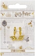 Harry Potter - Harry Potter Golden Snitch Gold Tone Huggie Earrings