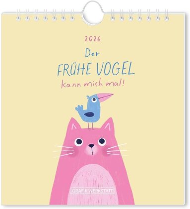 Postkartenkalender 2026 Der frühe Vogel