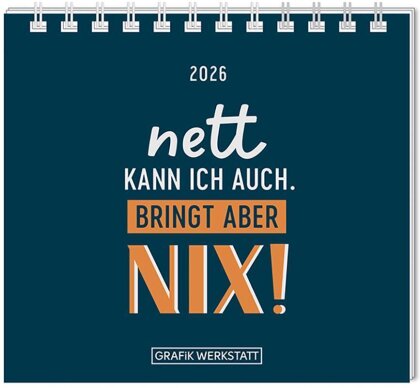 Mini-Kalender 2026 Nett kann ich auch