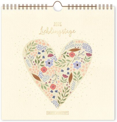 Wandkalender quadratisch 2026 Lieblingstage