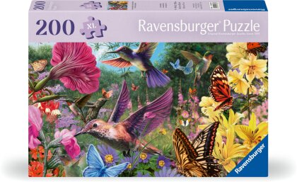 Kolibris und Schmetterlinge