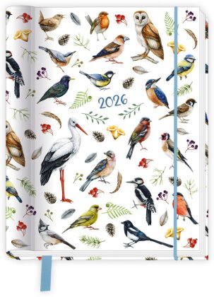 Trötsch Taschenkalender A6 Wire-O Motiv Tiere 2026 mit Postkarten
