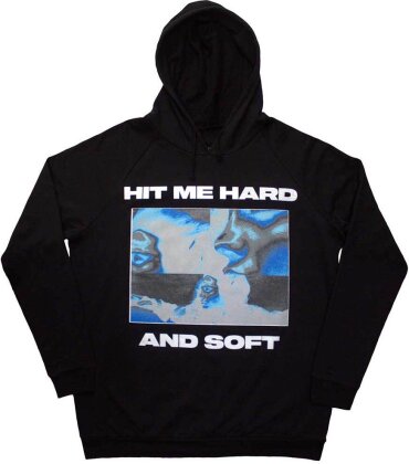Billie Eilish Unisex Pullover Hoodie - Hit Me Hard And Soft Negative (Black)