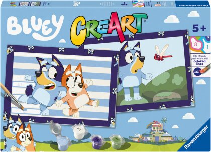 CreArt Bluey, d/f/i - Malen nach Zahlen, 32x22 cm,