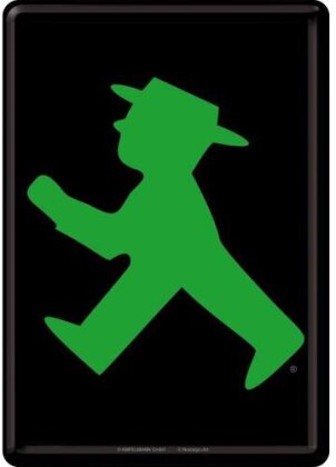 Ampelmann Grün Blechpostkarte