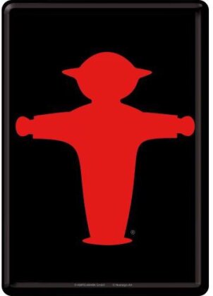 Ampelmann Rot Blechpostkarte