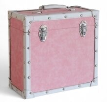 Pink Cloth - Lp Record Storage Carry Case Pink Fabric