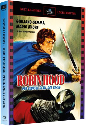 Robin Hood - Der feurige Pfeil der Rache (1971) (Cover A, Kult-Klassiker, Limited Edition, Mediabook, Uncut, Blu-ray + 2 DVDs)