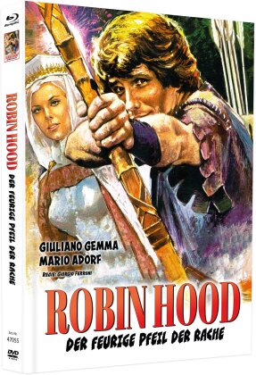 Robin Hood - Der feurige Pfeil der Rache (1971) (Cover B, Limited Edition, Mediabook, Uncut, Blu-ray + 2 DVDs)