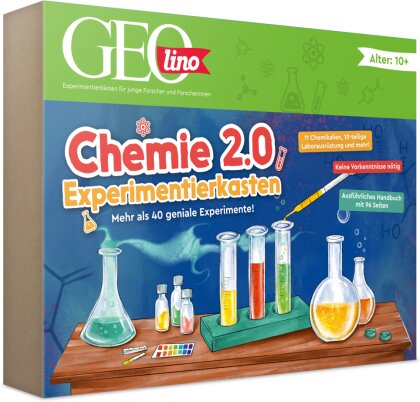 FRANZIS 67212 - GEOlino Chemie 2.0 Experimentierkasten - Mehr als 40 geniale Experimente! Für Kinder ab 10 Jahren