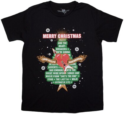 Tom Petty & The Heartbreakers Unisex T-Shirt - Merry Christmas (Black)