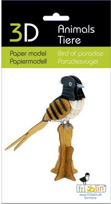 3D Papiermodell. Paradiesvogel