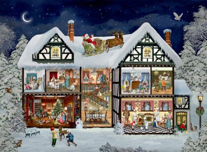 A3-Wand-Adventskalender - Im Adventshaus