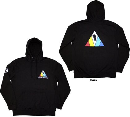 Imagine Dragons Unisex Pullover Hoodie - Triangle (Black) (Back & Sleeve Print)