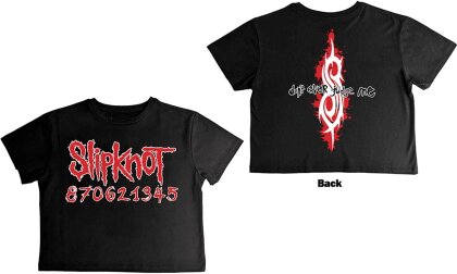 Slipknot - Dont Ever Judge Me Back Print (Black) Crop Top Gir