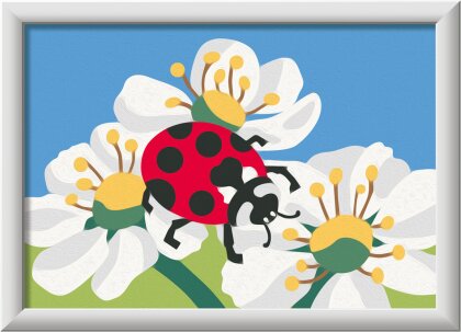 CreArt Ladybug, d/f/i - Malen nach Zahlen, 18x13 cm,