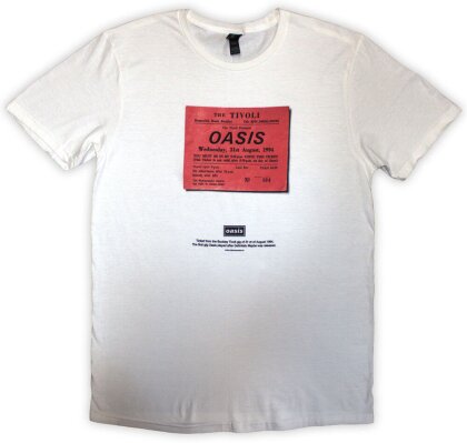 Oasis: Rock Off - Definitely Maybe Ticket Stub (T-Shirt Unisex Tg. S)