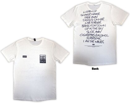 Oasis: Rock Off - Definitely Maybe Aaa Setlist Back Print (T-Shirt Unisex Tg. S)