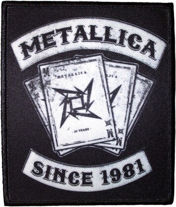 Metallica Printed Patch - 30th Anniversary Playing Card (Standard)