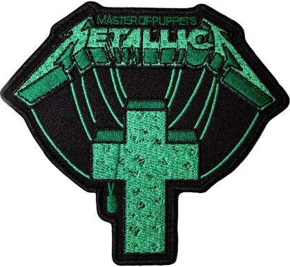 Metallica Woven Patch - Master Of Puppets Green Cross (Standard)