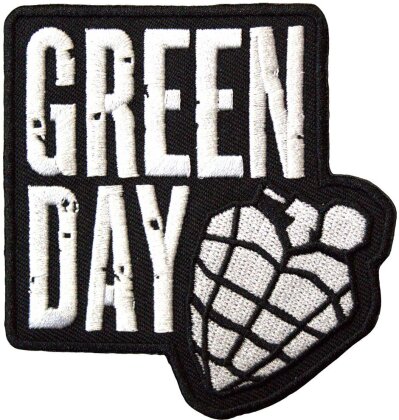 Green Day Woven Patch - Stacked Logo & Grenade (Standard)