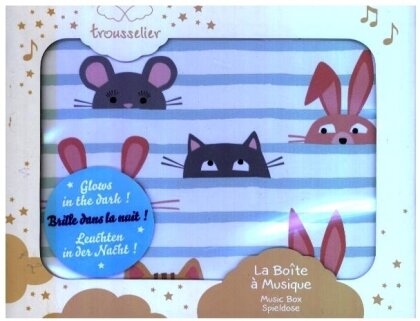 Trousselier Schmuckkästchen mit Musik - lustige Katzen nachtleuchtend